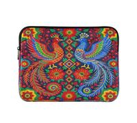 Laptop Sleeve Case 15-16 Inch Waterproof Laptop Sleeve Bag Chinese Traditional Double Phoenix Peony Computer with Zipper for Travel Business