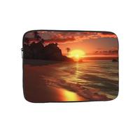 Laptop Sleeve Case 15 inch Shockproof Computer Carrying Bag Sunset on The Beach Laptop Bag Slim Protective Case