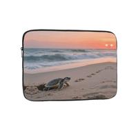 Laptop Sleeve Case 15 inch, Shockproof Protective Laptop Cover Beach Sea Turtle Briefcase Portable Carrying Computer Bag