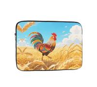 Laptop Sleeve Case 15 inch, Shockproof Protective Laptop Cover Colorful Rooster Briefcase Portable Carrying Computer Bag