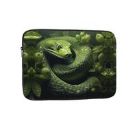 Laptop Sleeve Case 15 inch, Shockproof Protective Laptop Cover Green Snake on Trees Briefcase Portable Carrying Computer Bag