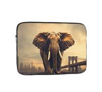 Laptop Sleeve Case 17 inch Shockproof Computer Carrying Bag Elephant On A Bridge Laptop Bag Slim Protective Case
