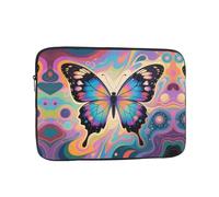 Laptop Sleeve Case 17 inch, Shockproof Protective Laptop Cover Colorful Butterflies Briefcase Portable Carrying Computer Bag