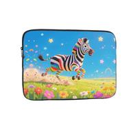 Laptop Sleeve Case 17 inch, Shockproof Protective Laptop Cover Colorful Zebra Briefcase Portable Carrying Computer Bag