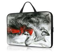 Laptop Sleeve Case 17 Inch, with Handle Computer Shockproof Protective Soft Cover Case,Animal Wolf