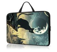 Laptop Sleeve Case 17 Inch, with Handle Computer Shockproof Protective Soft Cover Case,cat on The mountaintop