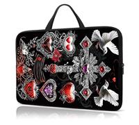 Laptop Sleeve Case 17 Inch, with Handle Computer Shockproof Protective Soft Cover Case,Cute White Dove