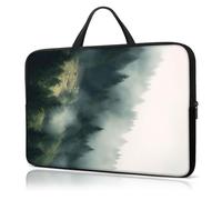 Laptop Sleeve Case 17 Inch, with Handle Computer Shockproof Protective Soft Cover Case,Misty Landscape Forest