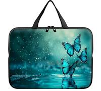 Laptop Sleeve Case Bag 13 inch, Blue Magic Butterfly Slim Carrying Case Durable Handbag Travel Laptop Bag for 13 inch MacBook Air M3/M2/Pro M2/ 13" iPad Pro/Air M4/M2 2024