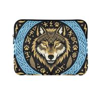 Laptop Sleeve Case Classy Laptop Bag with Zipper 13 Inch 14 Inch Viking Wolf Tablet Briefcase Carrying Bag