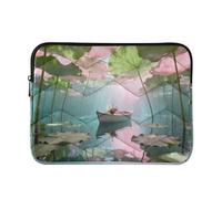 Laptop Sleeve Case Classy Notebook Computer Pocket 15 Inch 16 Inch The Magical Scene Beneath The Water Lily Leaves bolsa para L