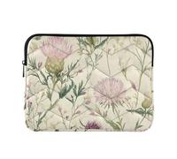 Laptop Sleeve Case Classy Travel Laptop Sleeve Bag 13 Inch 14 Inch Scotland Thistle Beauty Summer Flower Tablet Briefcase Carrying Bag Work Travel