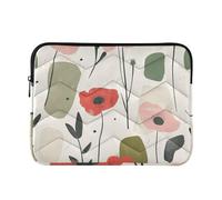Laptop Sleeve Case Concise Computer Bag 13 Inch 14 Inch Abstract Shapes and Flowers Colorful Travel Laptop Sleeve Bag