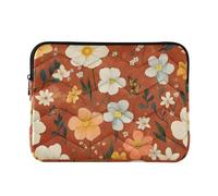 Laptop Sleeve Case Concise Computer Bag 13 Inch 14 Inch Autumn Flowers Daffodil Anemone Bees Terracotta Travel Laptop Sleeve Bag