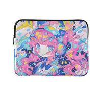 Laptop Sleeve Case Concise Laptop Sleeve Bag 13 Inch 14 Inch Abstract Cat Anime Girl Colorful Case with Zipper Work Journey