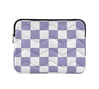 Laptop Sleeve Case Cool Laptop Case Bag 13 Inch 14 Inch Purple and White American Plaid Computer Sleeve with Zipper Work Journey