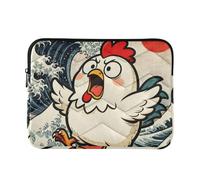 Laptop Sleeve Case Cool Laptop Sleeve Bag 13 Inch 14 Inch Japanese Ocean Sea Waves Chicken Computer with Zipper