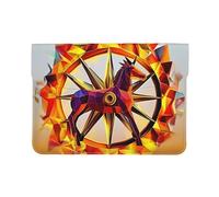 Laptop Sleeve Case Cover MacBook 13 in Laptop Case Microfiber Pu Leather Materia Flame War Horse