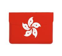Laptop Sleeve Case Cover MacBook 13 in Laptop Case Microfiber Pu Leather Materia Hong Kong Flag
