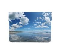 Laptop Sleeve Case Cover MacBook 13 in Laptop Case Microfiber Pu Leather Materia The Blue Sky and White Clouds