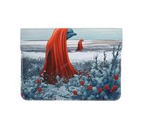 Laptop Sleeve Case Cover MacBook 13 in Laptop Case Microfiber Pu Leather Materia The mage Wearing a red Hood