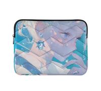 Laptop Sleeve Case Cute Computer Cases for Laptop 13 Inch 14 Inch Glittering Blue Anime Girl Tablet Briefcase Carrying Bag Work Journey