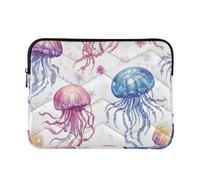 Laptop Sleeve Case Cute Laptop Bag Briefcase 13 Inch 14 Inch Cute Jellyfish White Computer Briefcase with Zipper Travel Business