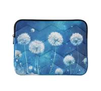 Laptop Sleeve Case Cute Laptop Carrying Case with Zipper 13 Inch 14 Inch White Dandelions Computer Sleeve with Zipper Work Journey