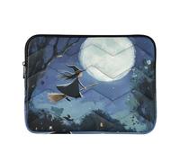 Laptop Sleeve Case Cute Travel Laptop Bag Handbag 13 Inch 14 Inch Witch Moonlight Sky Computer Case Work Journey