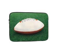 Laptop Sleeve Case for 15 inch Laptop/Tablet Briefcase Carrying Bag, White Rugby Ball Print Protective Laptop Case Bag with Zipper