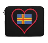 Laptop Sleeve Case I Love Aland Island Red Heart Briefcase Bag Shockproof Water Resistant Laptop Cover, For Computer, Notebook, Travel, 15In