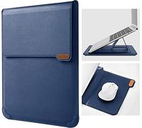 Laptop Sleeve Case Laptop Stand Adjustable, Computer Shock 15.6 inch Resistant Bag with Mouse Pad for MacBook Pro 16"/15" 15.6" for Dell Lenovo HP Asus Acer Samsung Sony Computer(Blue)