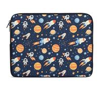 Laptop Sleeve Case Outer-Space Astronaut Rocket Computer Bag Soft Multi-Color Tablet Carrying Case Cover, For Computer, Travel, Notebook, 15In