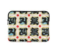 Laptop Sleeve Case Polyester Laptop Bag with Zipper 13 Inch 14 Inch Korean Character Case with Zipper