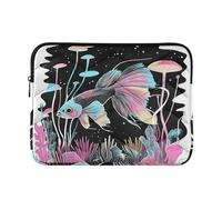 Laptop Sleeve Case Polyester Travel Laptop Bag Handbag 13 Inch 14 Inch Aesthetic Siamese Fighting Fish Computer Case Work Travel