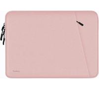 Laptop Sleeve Case, Shockproof Protective Computer Sleeve Cover with Accessories Pocket, Water Resistant Traveling Carrying Laptop Bag Compatible for 15.6 inch MacBook Dell HP Acer Lenovo, Pink
