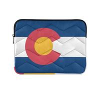 Laptop Sleeve Case Soft Laptop Cases 13 Inch 14 Inch Colorado State Flag Co Blue Red Computer Carrying Bag Work Journey