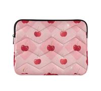 Laptop Sleeve Case Soft Lining Computer Cases for Laptop 13 Inch 14 Inch Cherry Red Glitter Case Bag with Zipper Work Journey