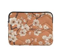 Laptop Sleeve Case Thin Computer Cases for Laptop 13 Inch 14 Inch Safaris Cherry Blossom Terracotta Computer Sleeve with Zipper Work Journey
