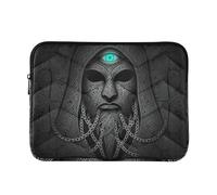 Laptop Sleeve Case Water Resistant Laptop Carrying Case with Zipper 15 Inch 16 Inch Third Eye Mystic Hooded Man Art Travel Sleeve Bag