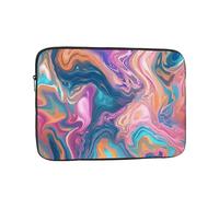 Laptop Sleeve Colorful Abstract Marble Laptop Case Waterproof Computer Carrying Cover Shockproof Laptop Protector for Travel Work 15 inch