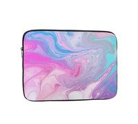 Laptop Sleeve Colorful Marble Pastel Pink Blue Purple Print Water Shock Resistant Laptop Case Laptop Sleeve Bag for Woman Man Work Business 15 Inch