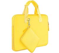 Laptop Sleeve Elastic Neoprene Case Compatible with 13-14 inch MacBook Air/Pro M1 M2, XPS 13, Surface Laptop 13.5", Water Repellent Notebooks Hand Bag with Handle and Small Case,Y02L01