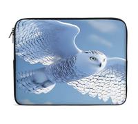 Laptop Sleeve Flight Of The Snowy Snowy Owl Notebook Protective Bag Girls Water Resistant Laptop Cover, For Computer, Travel, Office, 15In