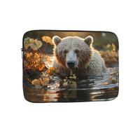 Laptop Sleeve Laptop Case Bag Shockproof Computer Carrying Bag Bear Crossing The River Briefcase Handbags 15 inch