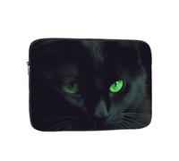 Laptop Sleeve Laptop Case Bag Shockproof Computer Carrying Bag Black cat Green Eyes Briefcase Handbags 15 inch