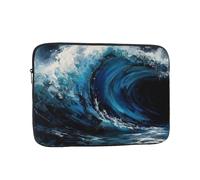 Laptop Sleeve Laptop Case Bag Shockproof Computer Carrying Bag Blue Wave Painting Briefcase Handbags 10 inch