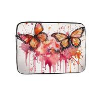Laptop Sleeve Laptop Case Bag Shockproof Computer Carrying Bag Butterfly drip Spray Watercolor Briefcase Handbags 13 inch