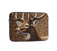 Laptop Sleeve Laptop Case Bag Shockproof Computer Carrying Bag Deer on Brown Background Briefcase Handbags 15 inch