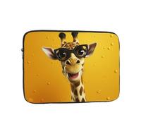 Laptop Sleeve Laptop Case Bag Shockproof Computer Carrying Bag Giraffe Wearing Glasses Briefcase Handbags 17 inch